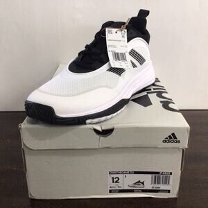 Adidas Own The Game 3 Mens Basketball Sneaker White Black Size 12 New High Top